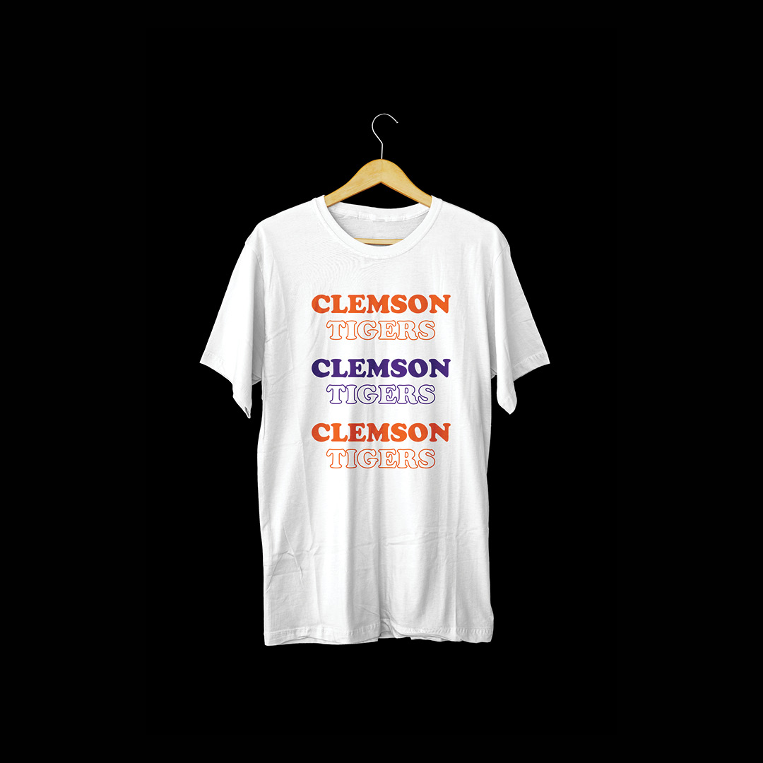clemson shirt mockup