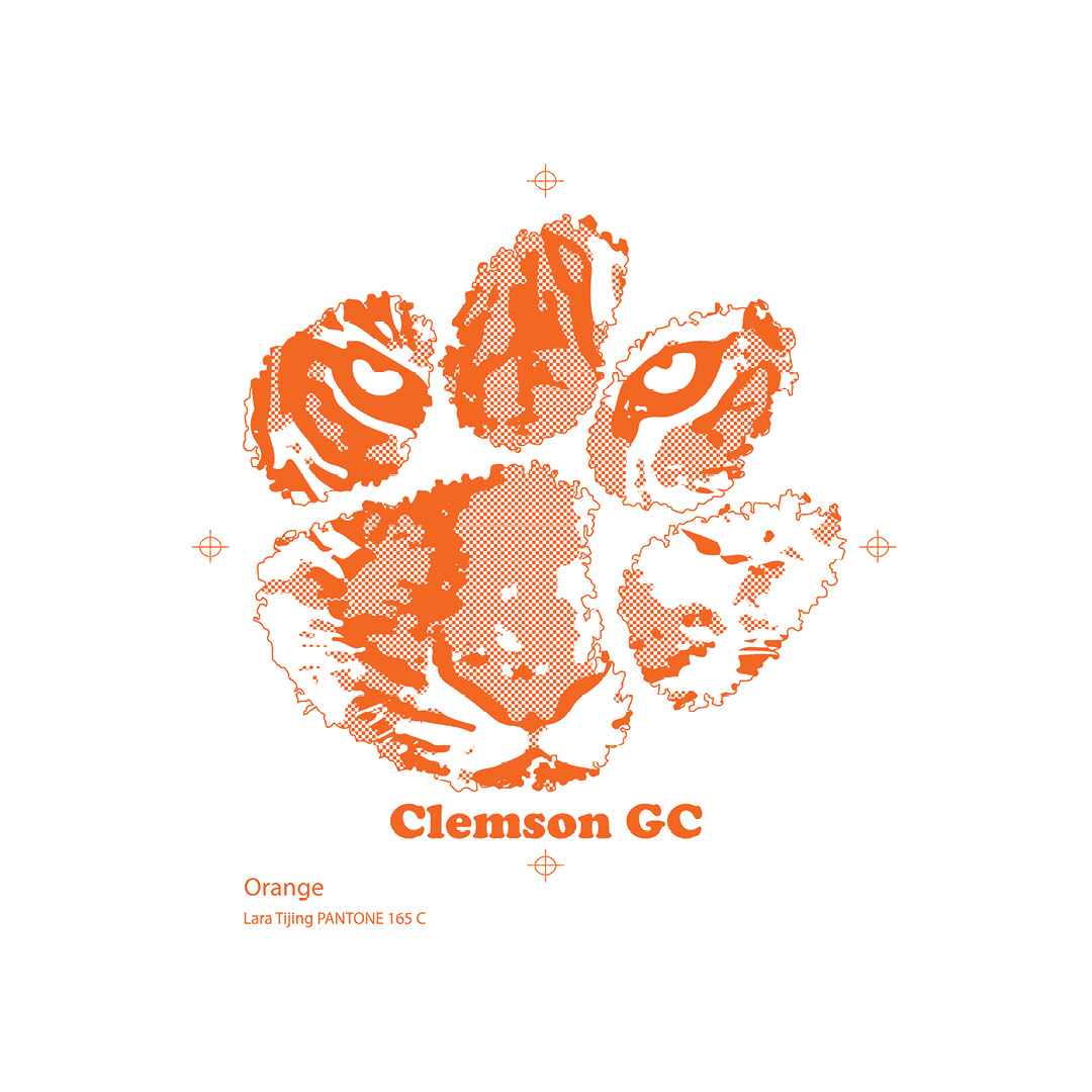 Clemson Univeristy GC screen print