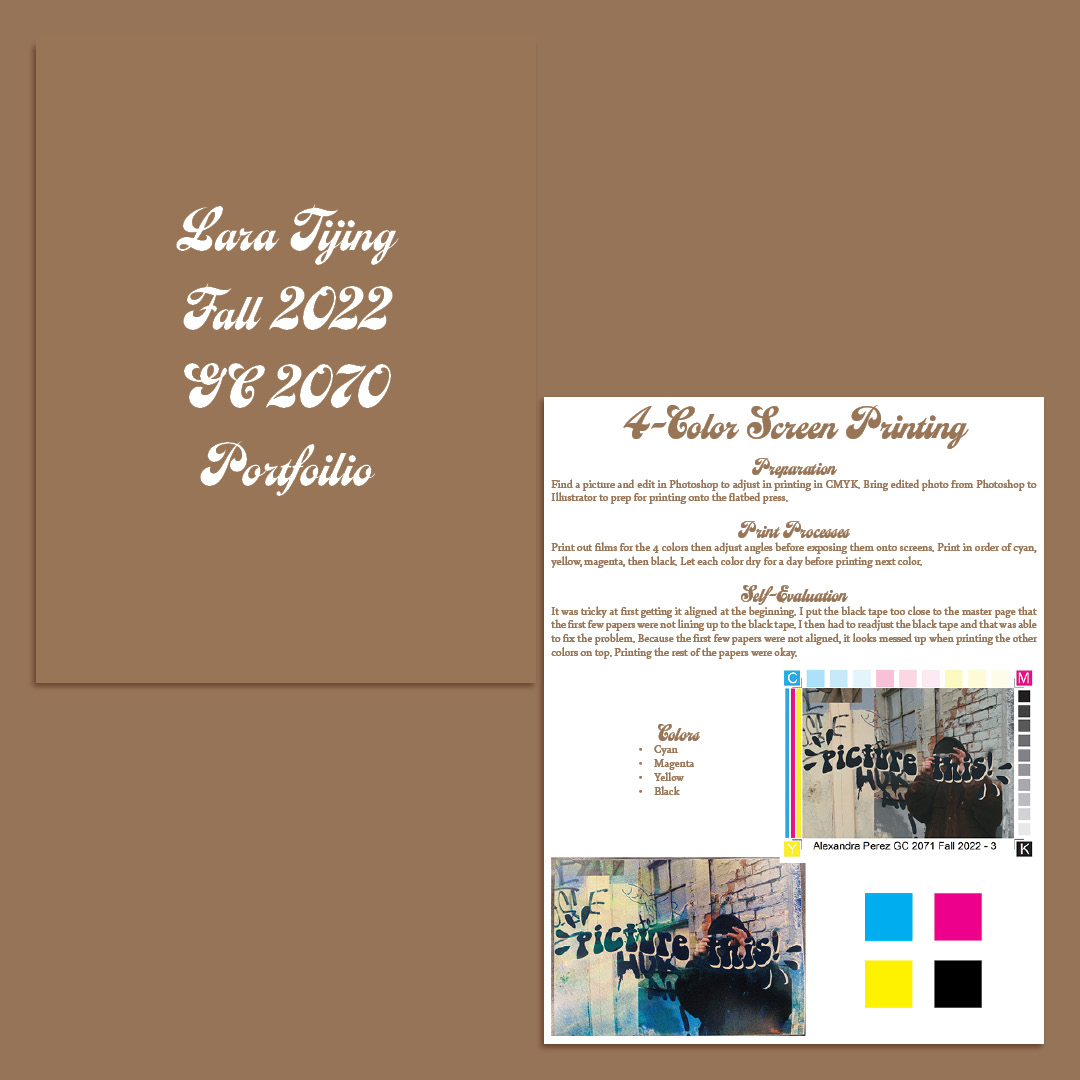 Portfolio cover and 4-color screen printing