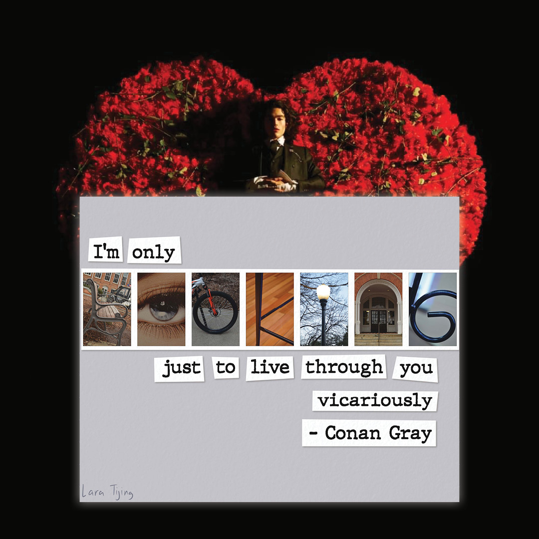 I'm only looking just to live through you vicariously - Conan Gray photojournalism